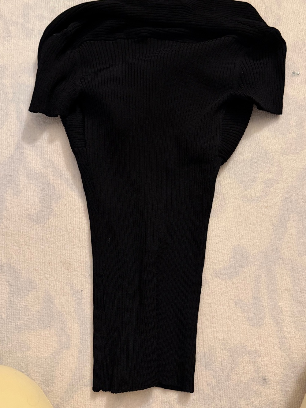 Y2K Cache Black Ribbed Knit Sweater Top with Crystal Accent - Picture 4 of 5